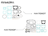   Těsnění celý motor+gufera KTM SX/XC-W 125'23-25,EXC/XC-W150'24-25,HSQ TC125'23-25,GG MC125